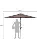 COSTWAY Sonnenschirm 270 cm in Braun
