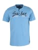 CASAMODA Knopfleisten T-Shirt für Herren in blau