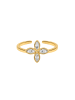 Steel_Art OneSize Ring Damen Serena goldfarben in goldfarben