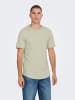 Only&Sons Langes Rundhals T-Shirt Einfarbiges Kurzarm Basic Shirt ONSBENNE in Grau