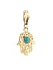 Nenalina Charm 925 Sterling Silber Hamsa Hand in Gold