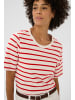 PART TWO T-shirt RatanaPW Gerade Passform in Poppy Red Stripe