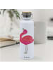 Mr. & Mrs. Panda Trinkflasche Flamingo Stolz ohne Spruch in Weiß