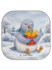 Mr. & Mrs. Panda Tischuntersetzer Taube Winter Pommes Design ohn... in Weiß