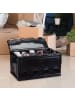 relaxdays 4x Transportbox in Schwarz - 60 l