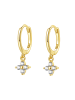 Hey Happiness Vergold. Ohrringe Zirkonia Blume 925 Sterlingsilber in Gold