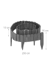 relaxdays Beeteinfassung in Dunkelgrau – (B)200 x (H)10 cm