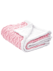 Beliani Kuscheldecke HONEYCOMB in Rosa/Weiß - (W) 150 x (H) 2 x (L) 200 cm