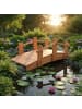relaxdays Gartenbrücke in Orange - (B)32 x (H)25 x (T)70 cm