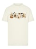 F4NT4STIC T-Shirt Halloween Geist Cute Buch in sand