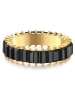 Yokoamii Ring gelbgold Kristall schwarz in gelbgold