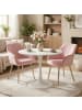 SONGMICS Esszimmerstuhl Tyra in Pastellrosa - (B)62.5 x (H)85 x (T)60 cm