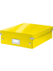 Leitz Organisationsbox Click & Store Wow Mittel Graukarton gelb