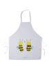 Mr. & Mrs. Panda Kochschürze Biene Verliebt ohne Spruch in Weiß