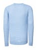 Rusty Neal Grobstrick mit Muster Rundhals-Pullover in Hell Blau