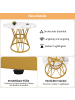 ABRIHOME Runder Esstisch in Gold Marmor mit Metallbeinen 100x100x76 cm 