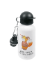 Mr. & Mrs. Panda Alu Trinkflasche Widder Astologie mit Spruch in Weiß