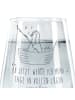 Mr. & Mrs. Panda Trinkglas Pinguin Angelboot mit Spruch in Transparent