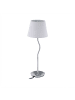 relaxdays Tischlampe in Weiß/ Silber - (H)47 x Ø 17 cm