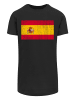 F4NT4STIC Long Cut T-Shirt Spain Spanien Flagge distressed in schwarz