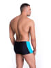 Aquarti Aquarti Herren Badehose mit Reißverschlusstasche in schwarz/blau