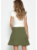 SASSYCLASSY Jeans Rock mit Volant in Khaki