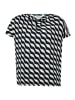 Betty Barclay Printshirt mit Wasserfallausschnitt in Dark Blue/Green