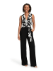 Vera Mont Jumpsuit mit Bindegürtel in Patch Black/White