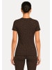 SMILODOX LEO T-Shirt Velvara in Braun Leo