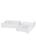 Homestyle4u Bettkasten 2er Set in Weiß 82x22 53 cm