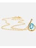 Diamant L'éternel Halskette mit Anhänger aus 375 Gelbgold mit Diamant mit Topas