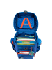 Scout Neo Exklusiv Superflash Schulranzen-Set 4-teilig in Blue Dino