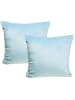JACK 2er Set Teddy Flausch Kissen 50x50cm in hellblau
