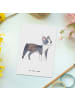 Mr. & Mrs. Panda Postkarte Boston Terrier Lebensretter ohne Spruch in Weiß