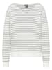 DreiMaster Damen Strickpullover in Wollweiss Grau Melange