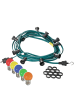 SPICELITE Garten Party Lichterkette Illu 50 bunte LED Kugellampen 50m grün