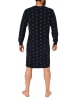 NORMANN Frottee Nachthemd langarm Bündchen - 48524 in marine