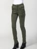 KOROSHI LANGE JEANS SCHMALE HOSE in VERDE OSCURO / DUNKELGRÜN