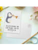Mr. & Mrs. Panda Postkarte Posaune Liebe mit Spruch in Weiß
