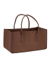 relaxdays 8x Kaminholztasche in Braun