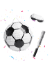 relaxdays 3-tlg. Pinata Set "Fußball" in Weiß/ Schwarz - Ø25 cm