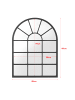 en.casa Wandspiegel Villalago in Schwarz (H)80cm (B)60cm (T)1.8cm (G)6kg