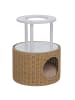 MCW Katzenbett Q59, Weiß, Kissen beige