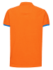 Rusty Neal Kontrast Polo Pique Shirt Regular Fit in Orange / Blau
