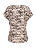 Cloud5ive Cloud5ive Blouse Top with elastic hem and animal print in beige/black