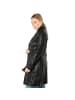 Mauritius Leder-Trenchcoat Gürtel Lammnappa in Schwarz