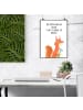 Mr. & Mrs. Panda Bild Eichhörnchen Blume Motiv mit Spruch in Weiß