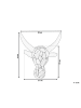 Beliani Wandfigur BULL HEAD in Braun - (W) 28 x (H) 34 x (L) 7 cm Vertikal