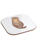 Mr. & Mrs. Panda Untersetzer für Gläser Otter Muschel ohne Spruch in Weiß