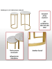 MCW 2er-Set Beistelltisch K46, Weiß-schwarz